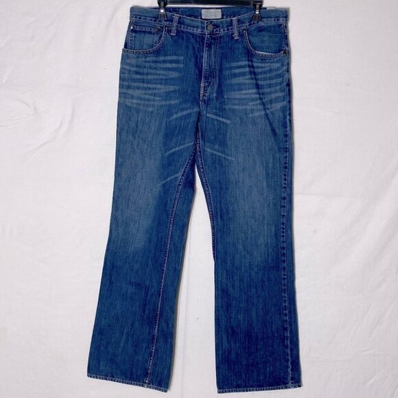 Vintage American Eagle Outfitters Med Wash Distressed Boot Cut 34 - Picture 1 of 14